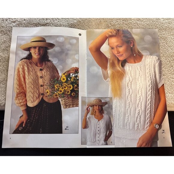 Patons Summer Fall Summer Sweater Knitting & Crochet Pattern Booklets Lot of 3 - Picture 8 of 14